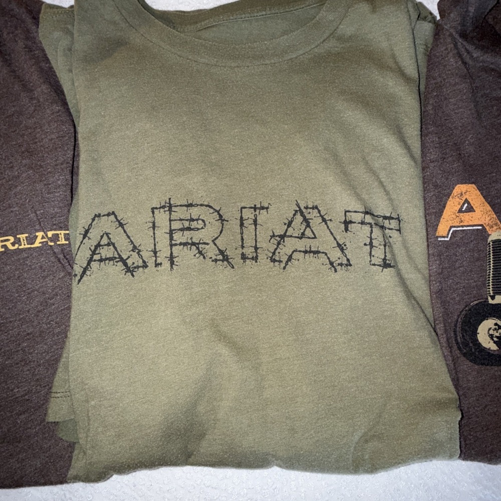 Ariat Mens 2XL Lot Of 3 T Shirts Tractor Military Brown Soft Short Sleeve - Picture 3 of 9